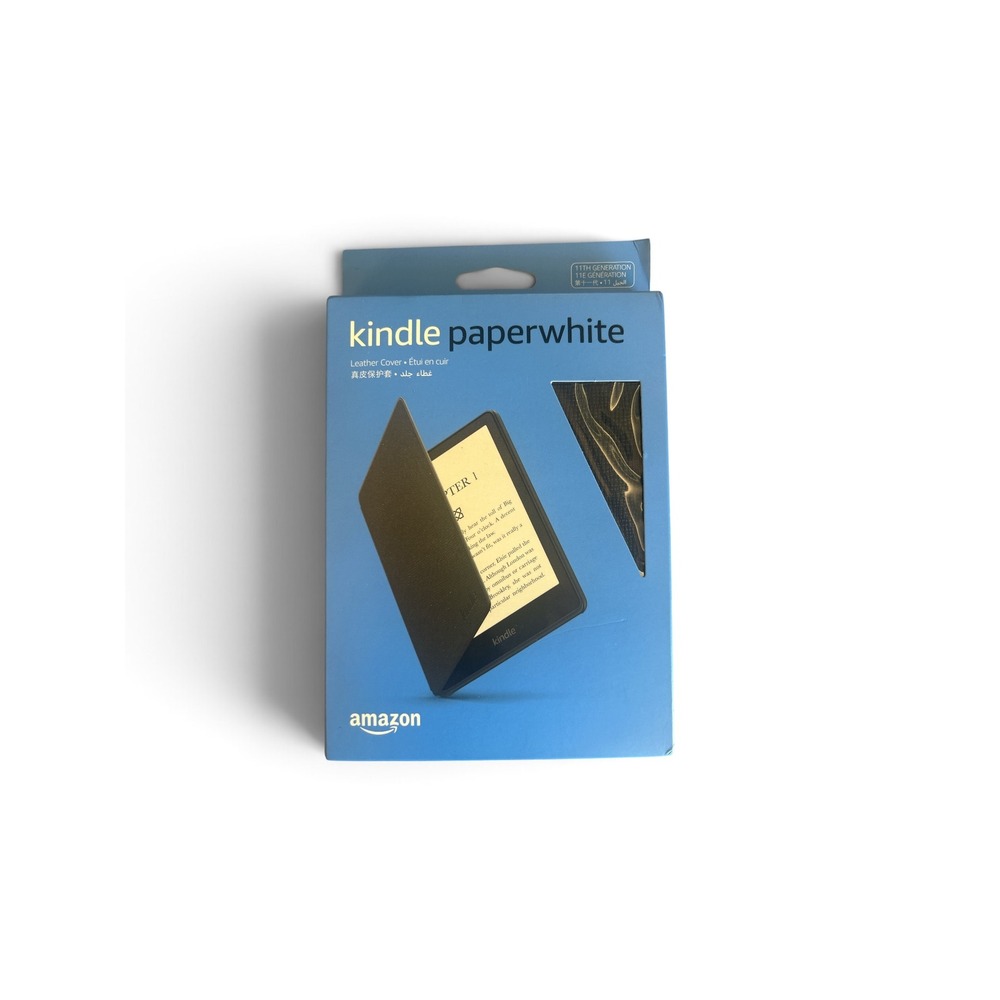Amazon Kindle Paperwhite 11th Generation Leather Cover Black B08VZ9S7D6